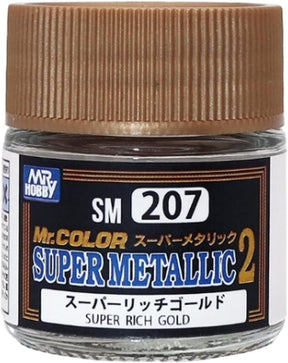 Mr. Hobby Paint Mr. Hobby SM207 Mr. Color Super Metallic 2 Super Rich Gold Lacquer Paint 10ml