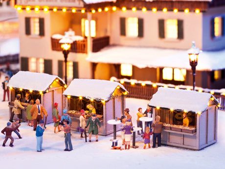Noch MODEL TRAINS Noch HO Christmas Market Stall Kit