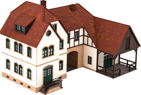 Noch MODEL TRAINS Noch HO Linder Holiday Farm Laser-Cut Kit