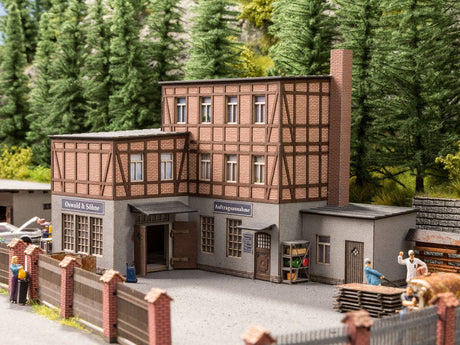 Noch MODEL TRAINS Noch HO Oswald & Sons Plumbing Factory Laser-Cut Card Kit