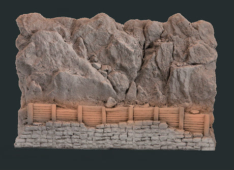 Noch MODEL TRAINS Noch HO Rock Slide Fence/Retaining Walls w/Rock Face Kit