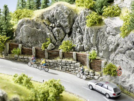 Noch MODEL TRAINS Noch HO Rock Slide Fence/Retaining Walls w/Rock Face Kit