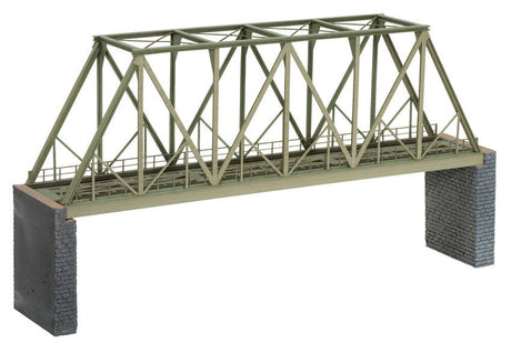 Noch MODEL TRAINS Noch HO Steel Through Truss Bridge w/Cut-Stone Abutments Laser-Cut Card Kit