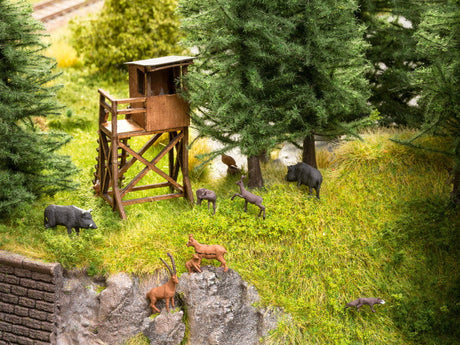 Noch MODEL TRAINS Noch N Wooden Viewing Stand Laser-Cut Wood - Assembled