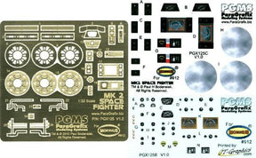 Paragraphix Details DETAIL PARTS Paragraphix Details 1/32 Battlestar Galactica: Viper Mk II Photo-Etch & Decal Set for MOE
