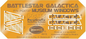 Paragraphix Details DETAIL PARTS Paragraphix Details 1/4105 Battlestar Galactica: BS75 Spaceship Museum Windows & Name Plates Photo-Etch Set for MOE