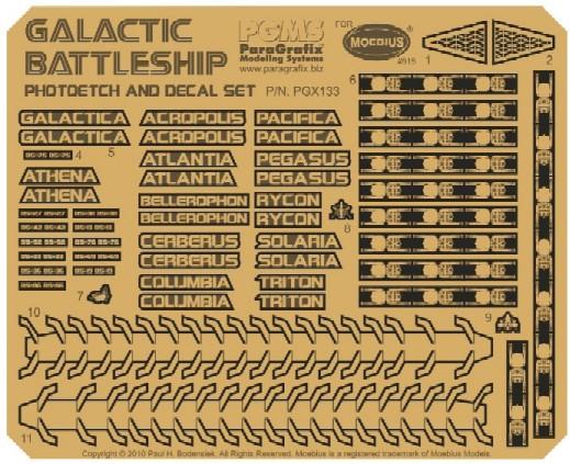 Paragraphix Details DETAIL PARTS Paragraphix Details 1/4105 Battlestar Galactica: BS75 Spaceship Super Photo-Etch & Decal Set for MOE