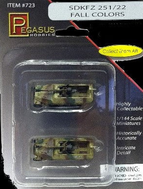 Pegasus MILITARY MODEL Pegasus Military 1/144 SdKfz 251/22 Halftrack (Camouflage) (2) (Assembled)