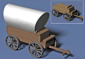 Pegasus MILITARY MODEL Pegasus Military 1/25 Wooden Wagon Kit