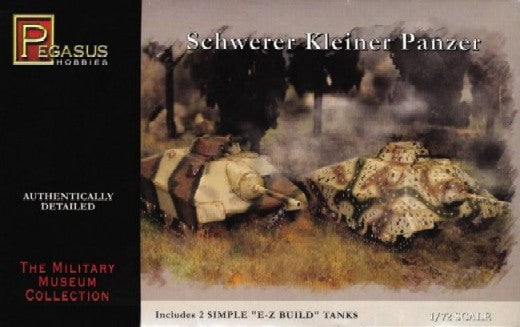 Pegasus MILITARY MODEL Pegasus Military 1/72 Schwerer Kleiner Panzer Tank (2) (Snap Kit)
