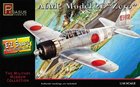 Pegasus MODEL AIRPLANES Pegasus Hobbies Aircraft 1/48 A6M2 Mod 21 Zero Fighter Kit