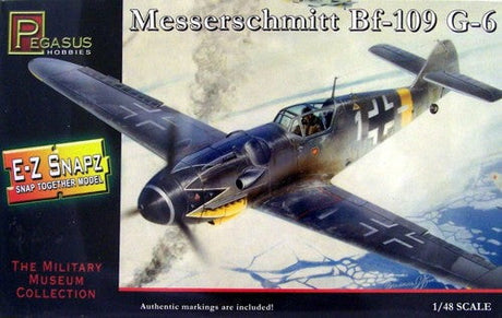 Pegasus MODEL AIRPLANES Pegasus Hobbies Aircraft 1/48 Bf109G6 Fighter Snap Kit