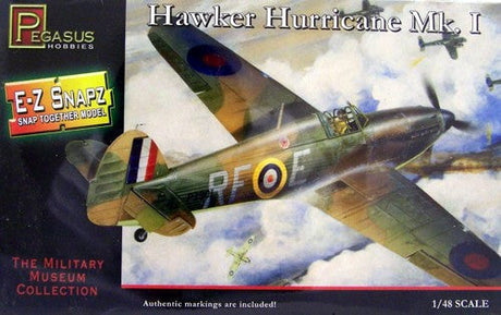 Pegasus MODEL AIRPLANES Pegasus Hobbies Aircraft 1/48 Hawker Hurricane Mk I RAF Fighter Snap Kit