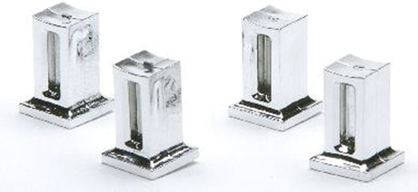 Pegasus MODEL CARS Pegasus Hobbies Cars 1/24-1/25 Show Pieces Car Stands Chrome (4)