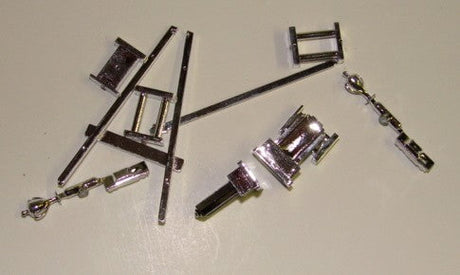 Pegasus MODEL CARS Pegasus Hobbies Cars 1/24-1/25 Show Pieces Chrome Trophy Set (10 Trophies & 1 easel)