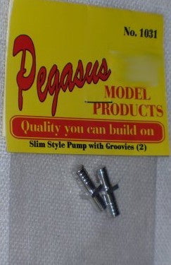 Pegasus MODEL CARS Pegasus Hobbies Cars 1/24-1/25 Slim Style Pumps w/Groovies (Billet Aluminum) (2)