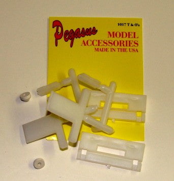 Pegasus MODEL CARS Pegasus Hobbies Cars 1/24-1/25 T & O's Parts (2) to Make Hopper Kits