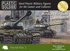 Plastic Soldier WARGAMING Plastic Soldier 15mm WWII Russian IS2 Tank (5) Kit