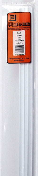 Plastruct Supplies Plastruct 90536 CFS-8 Fineline Styrene Channel, 1/4" (5)