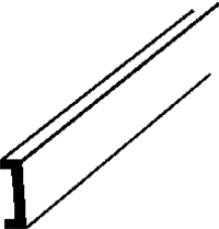 Plastruct Supplies Plastruct 90537 CFS-10 Fineline Styrene Channel, 5/16" (4)