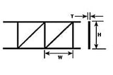 Plastruct Supplies Plastruct 90926 OWT-106 Pratt Style Styrene Open Web Truss, 1-1/4" (2-Pack)