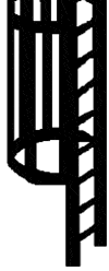 Plastruct Supplies Plastruct HO 90431 CL-4 Safety Cage and Ladder Set, 27/64"