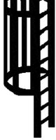 Plastruct Supplies Plastruct HO 90431 CL-4 Safety Cage and Ladder Set, 27/64"