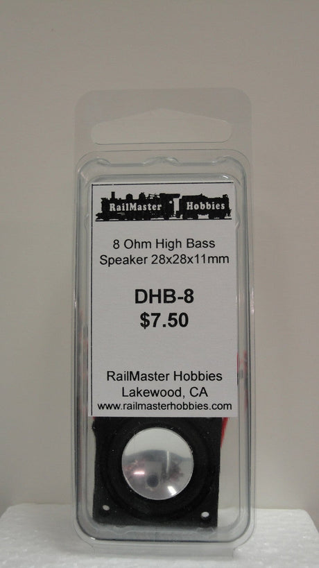 RailMaster DHB-8 Rail Master / Speaker 28 x 28 x 11.2 mm 8 Ohm (Scale=HO) Part # = RMT-DHB8