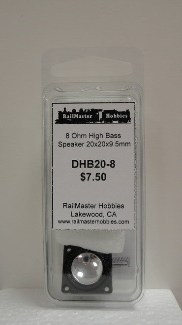 RailMaster DHB20-8 Rail Master / Speaker High Base High Bass 20MM (Scale=HO) Part # = RMT-DHB20-8