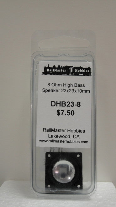 RailMaster DHB23-8 Rail Master / Speaker 23 x 23 x 10 mm 8 Ohm (Scale=HO) Part # = RMT-DHB23-8