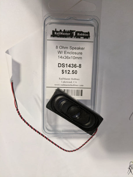 RailMaster DS1436 Rail Master / Speaker 14 x 36 x 10 MM 8 Ohm (Scale=HO) Part # = RMT-DS1436-8