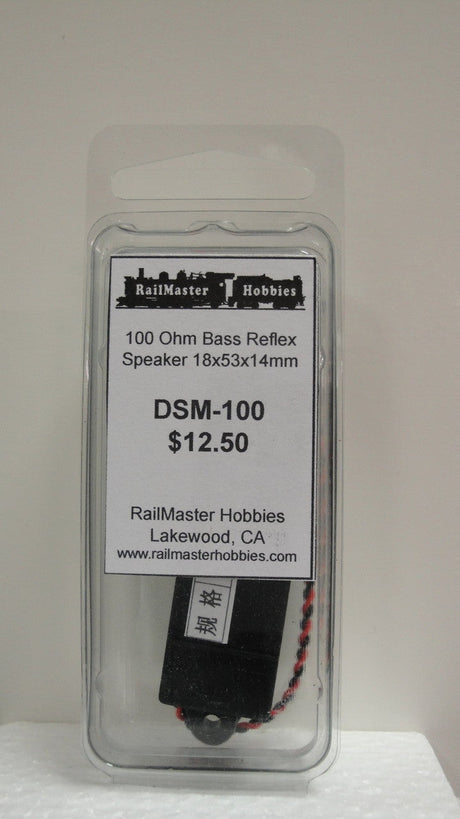 RailMaster DSM-100 Rail Master / Speaker 18 X 53 X 14.3 MM 100 Ohm (Scale=HO) Part # = RMT-DSM-100