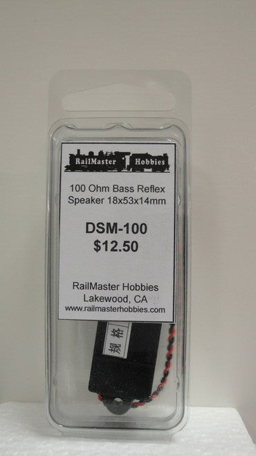 RailMaster DSM-100 Rail Master / Speaker 18 X 53 X 14.3 MM 100 Ohm (Scale=HO) Part # = RMT-DSM-100