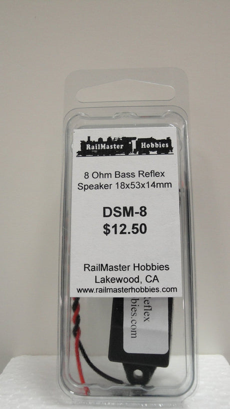 RailMaster DSM-8 Rail Master / Speaker 18 X 53 X 14.3 MM 8 Ohm (Scale=HO) Part # = RMT-DSM-8