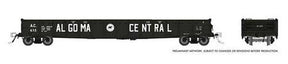Rapido Rapido 50046A AC - Algoma Central #710 (As-Delivered, balck, Billboard Lettering) 52' 6" Canadian Mill Gondola HO Scale
