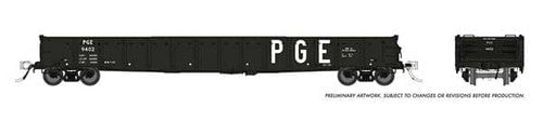Rapido Rapido 50055A PGE - Pacific Great Eastern #9420 (As-Delivered, black) 52' 6" Canadian Mill Gondola HO Scale