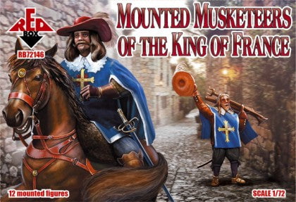 Red Box WARGAMES Red Box Wargames 1/72 Mounted Musketeers of the King of France (12 Mtd) Set