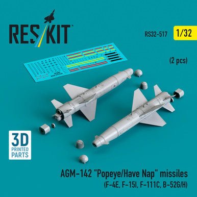 ResKit ResKit 1/32 AGM-142 (A, B, C, D) Popeye/Have Nap missiles (2 pcs) (F-4E, F-15I, F-111C, B-