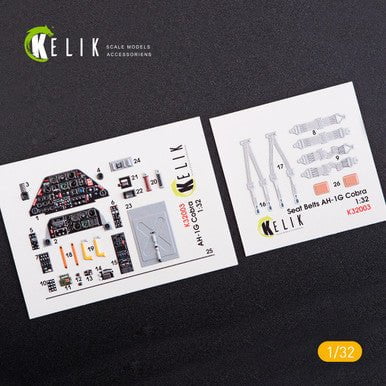 ResKit ResKit 1/32 AH-1G Cobra interior 3D decals for Icm kit (1/32)