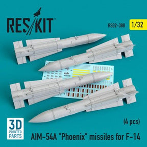 ResKit ResKit 1/32 AIM-54A Phoenix missiles for F-14 (4pcs)