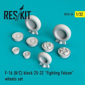 ResKit ResKit 1/32 F-16 (B/C) block 25-32 "Fighting Falcon" wheels set (1/32)