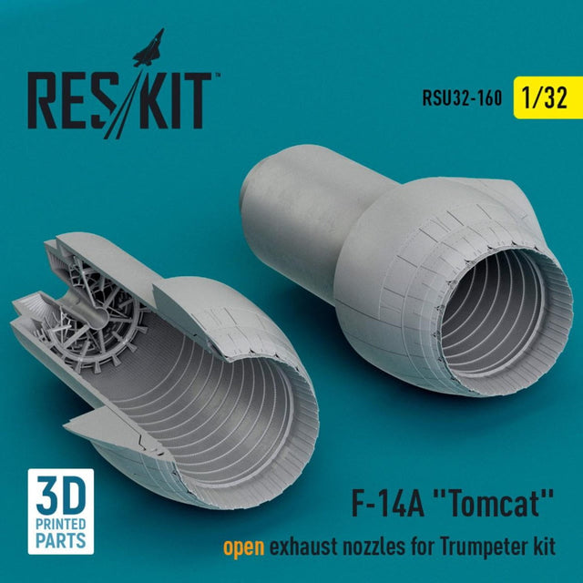 ResKit ResKit 1/32  L5F-14A Tomcat open exhaust nozzles for Trumpeter kit (3D Printed) (1/32)