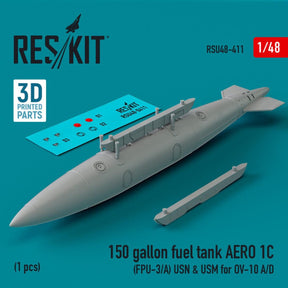 ResKit ResKit 1/48 150 gallon fuel tank AERO 1C (FPU-3/A) USN & USM for OV-10 A/D (1 pcs) (1/48)