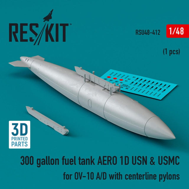 ResKit ResKit 1/48 300 gallon fuel tank AERO 1D USN & USMC for OV-10 A/D with centerline pylons (1 pcs) (1/48)