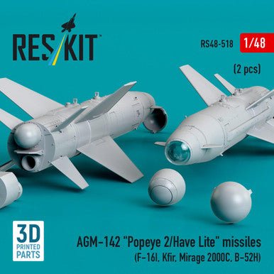 ResKit ResKit 1/48 AGM-142 Popeye 2/Have Lite missiles (2 pcs) (F-16I, Kfir, Mirage 2000C, B-52H) (3D