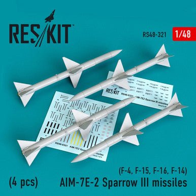 ResKit ResKit 1/48 AIM-7E-2 Sparrow III missiles (4pcs) (F-4 F-15 F-16 F-14) (F-4 F-15 F-16 F-14) (1/48)