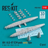 ResKit ResKit 1/48 AN / ALQ-87 ECM pods early type (2 pcs) (F-100, F-101, F-105, F-111, F-4) (3D