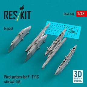 ResKit ResKit 1/48 Pivot pylons for F-111C with LAU-105 (4 pcs) (RS48-0501)