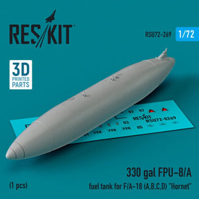 ResKit ResKit 1/72 330 gal FPU-8/A fuel tank for F/A-18 (A,B,C,D) Hornet  (1 pcs) (3D printed) (1/72)