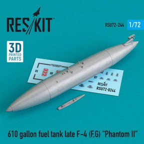 ResKit ResKit 1/72 610 gallon fuel tank late F-4 (F, G) Phantom II (3D Printing)